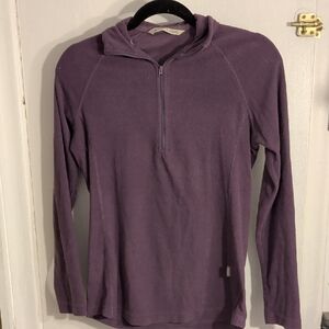 Women's Woolrich Half-Zip Hooded Pullover - Purple